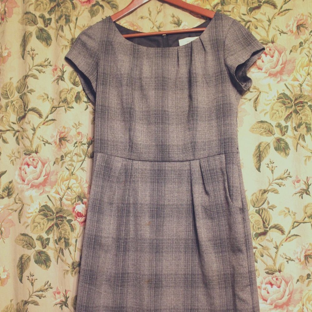 Merona classic black & grey plaid dress SZ8